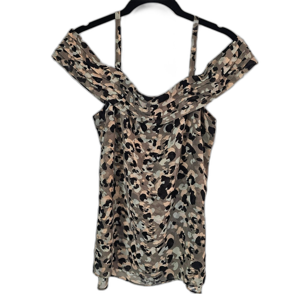 Women's Cabi Neutral Sleeveless Off Shoulder Lightweight Blouse XS